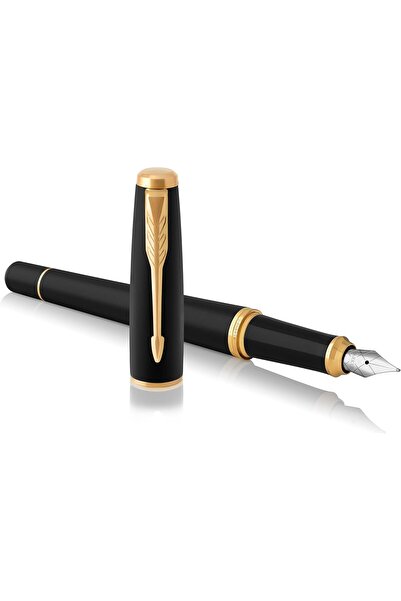 Parker Urban Duo Gift Set – Ballpoint & Rollerball, Matte Black with Gold Trim, Blue Refill