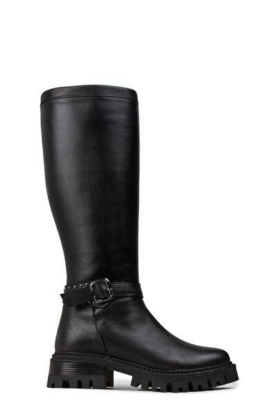 Deery Women's Genuine Leather Black Boots