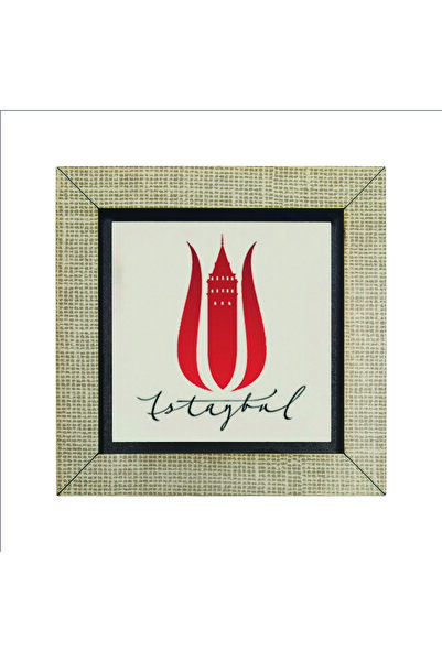 Souvenest Istanbul Tulip Galata Tower Printed MDF Magnetkrt-056 Refrigerator Ornament