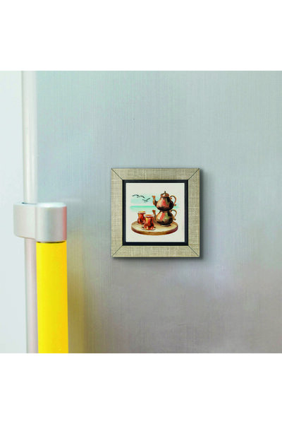 Souvenest Istanbul Tea Printed MDF Magnetkrt-059 Refrigerator Ornament