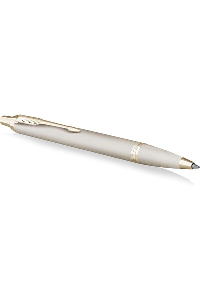 Parker Parker IM Monochrome Ballpoint Pen, Blue, Light Gold Finish and Edges, Medium Point - 10056