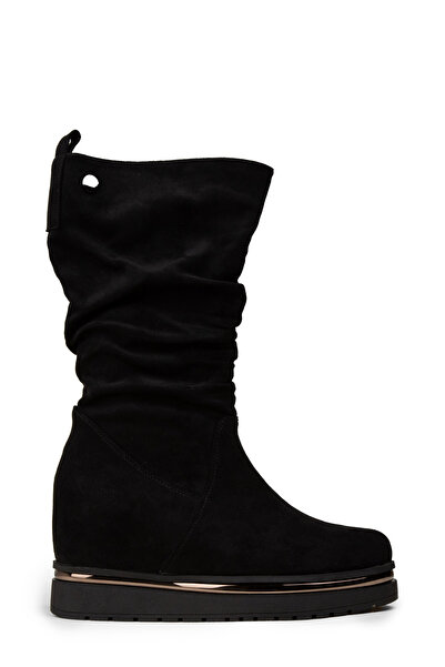 Deery Women's Black Wedge Heel Boots