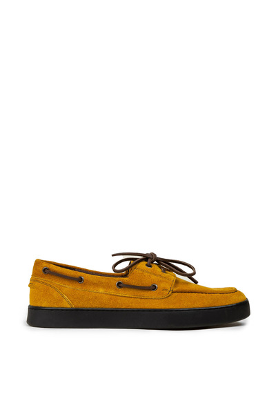 Deery Men's Genuine Suede Yellow Casual Marine Shoes