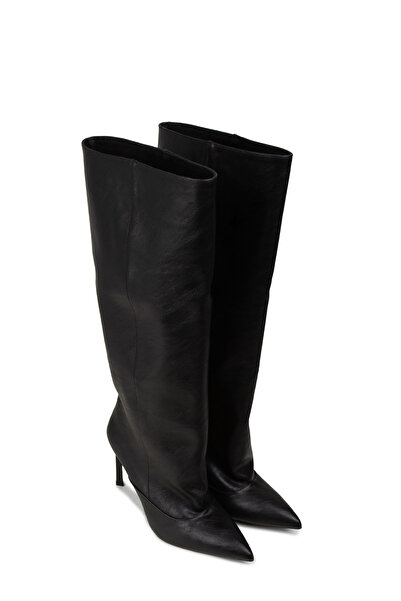 Deery Women's Black Thin Heeled Boots