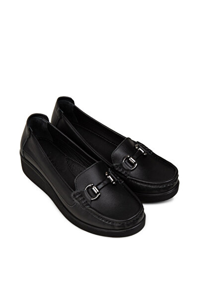 Deery Women's Genuine Leather Black Casual Shoes