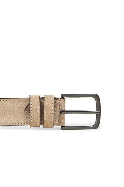Deery Genuine Suede Beige Men's Belt