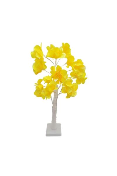 selling depot Brad mic decorativ de Crăciun, flori de trandafir japonez, galb...