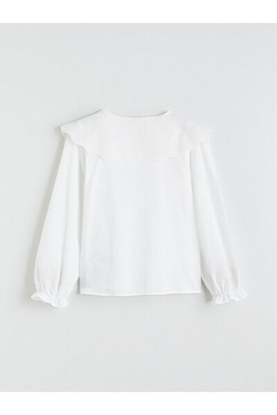 LC Waikiki Peak Yeni Sezon Bebe Yaka Kız Çocuk Gömlek