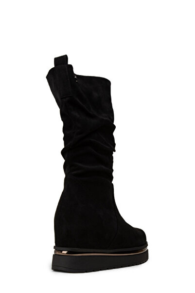Deery Women's Black Wedge Heel Boots