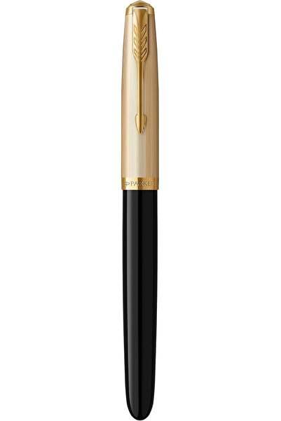 Parker Luxury Ballpoint Pen 51 - Luxury Black with Gold Trim, Medium 18K Gold Tip - 9869
