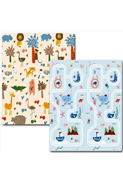 Danex Thermal Double-Sided Children's Playmat — Animal World & Sea Journey, Foam, Waterproof, Non-slip,
