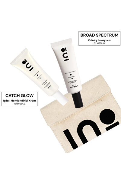 INO Beauty Catch Glow Ruby Gold + Broad Spectrum SPF 50+ Sunscreen 02 Medium Set