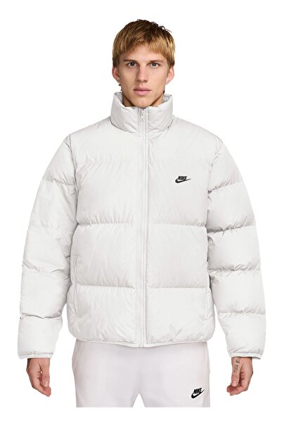 Nike Men's down jacket coat m nk tf club puffer jacket 650 white men's puffer jacket