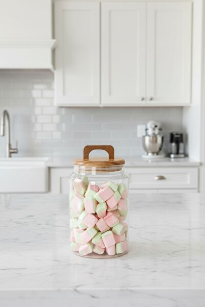 Suo Home Wooden Acacia Lid Vacuum Jar (Large Size) 1600 ml