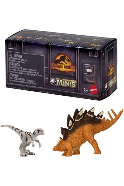 Mattel Toys Jurassic World Dominion Minis Surprise Pack – Box of 4 Collectible 2" Dinosaurs (Ages 3+)