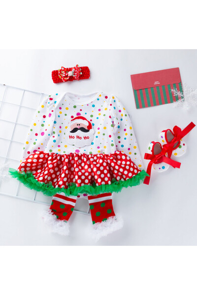 Superbaby Polka dot bodysuit - Santa Claus