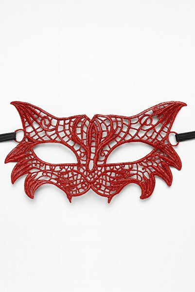 TOYFEST Lacy Double Color Black Red Mask Stylish Party Costume Accessory Women Face Mask Model - 6