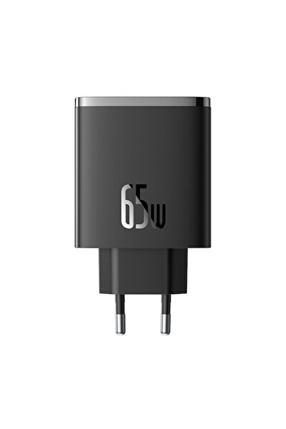 Baseus Cube Pro 65W USB Fast Charger (USB-A + 2×Type-C, Polycarbonate, Black)