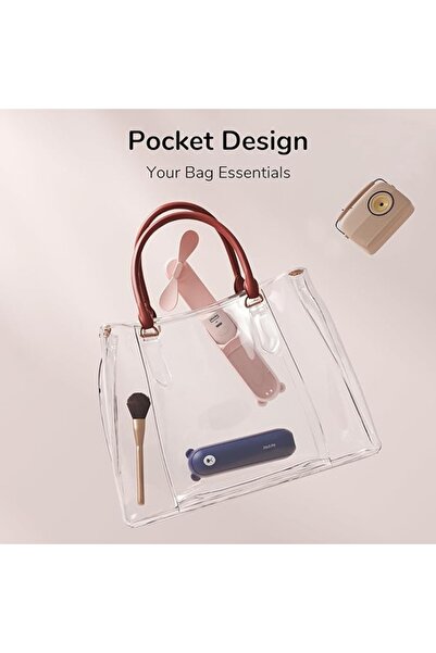 Danex Ventilator portabil 2000mAh, USB, B18, Flex silicon, Albastru