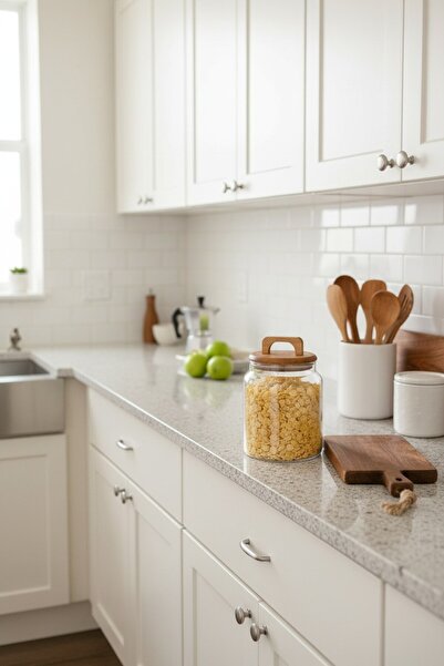 Suo Home Wooden Acacia Lid Vacuum Jar (Medium Size) 1100 ml