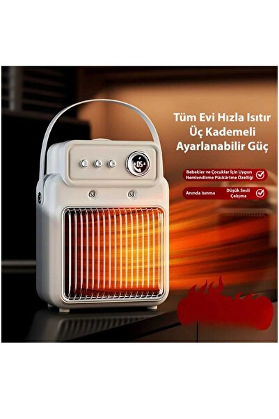 Universal HILDA XH- Taşınabilir Elektrikli Mini Isıtıcı Dijital Göstergeli Fa...