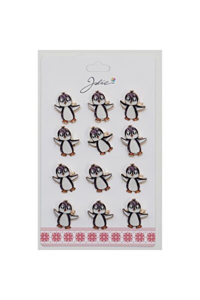 Danex Комплект от 12 детски брошки „Пингвин“ с мърчисор