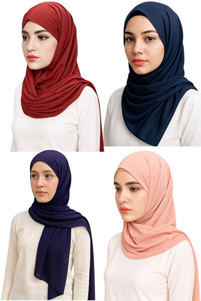 ALDIRA 4 Pieces of Crepe Shawl-With Fabric-