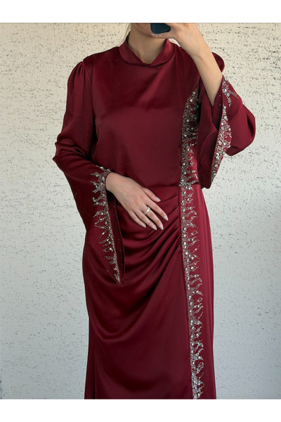 Modarana Arzum Saten Tesettür Abiye