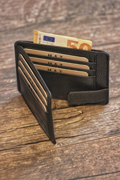 MAT CRAFT Genuine Leather Magnetic Wallet & Card Holder |   Lightweight & Thin & Functional |   Bowl with Eyes |   Gift Boxed