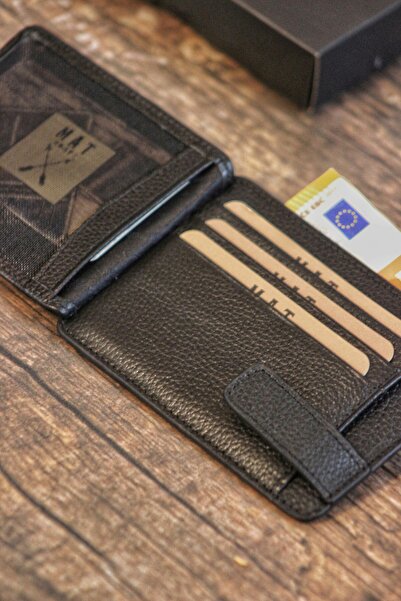 MAT CRAFT Genuine Leather Magnetic Wallet & Card Holder |   Lightweight & Thin & Functional |   Bowl with Eyes |   Gift Boxed