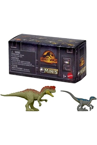 Mattel Toys Jurassic World Dominion Minis Surprise Pack – Box of 4 Collectible 2" Dinosaurs (Ages 3+)