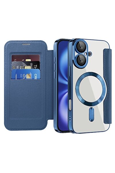 Danex Προστατευτική θήκη για iPhone 16 (P29), συνθετικό δέρμα, μπλε