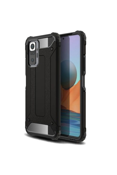 E-ART Carcasă rezistentă Tough Armor pentru Xiaomi Redmi Note 10 Pro / Note 10 Pro Max, neagră