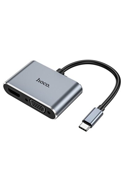 Hoco Adaptor audio și video USB-C - HDMI HB29 Easy-cable, gri