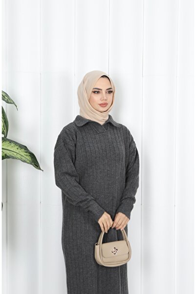NİSUM MODA Polo Neck Knitwear Dress