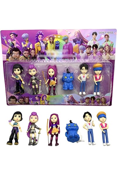 victiny 6PCS K-pop Korean Idol Demon Movie Hunters Action Figures Set
