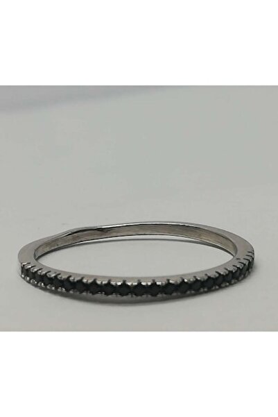 Danex Silver 925 Ring with Black Mini Zirconia