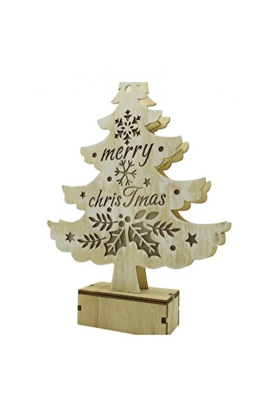 Danex Светеща украса за коледна елха „Marry Christmas“ бяла 11x5x30см