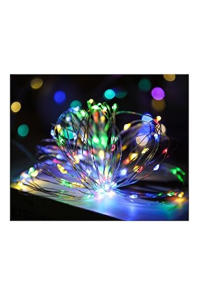 Danex Lumini de Crăciun liniare, baterie de 20 m, 200 LED-uri, multicolore, 2 moduri, sârmă de cupru, interior/exterior