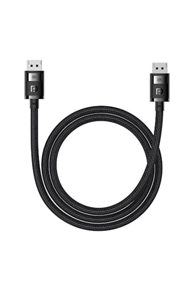 Lito Cablu video DisplayPort la DisplayPort, 8K la 60Hz, 1,5 m, R68, nailon, negru intens