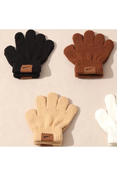 alka Children's Unisex Knitwear Knitted Gloves (Black) 0-24 Months