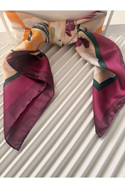 AKSESUARIM Stylish Scarf with Colorful Patterns, Size 70X70