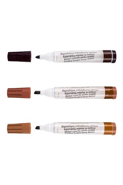 ORIGINAL DEALS Set of 3 Correction Markers for Furniture and Wood, 3 Brown Sh...