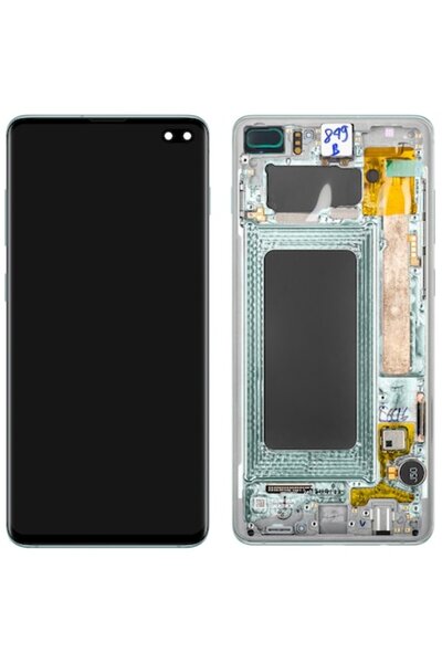 Samsung Galaxy S10+ G975 Touchscreen Display with Frame - Green (Prism Green)