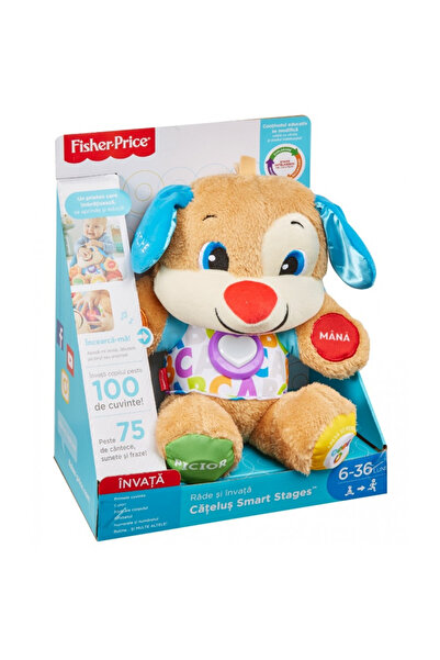 FISHER PRICE Smart Stages Talking Puppy Interactive Toy, Technology, Stages of Development Romanian Language