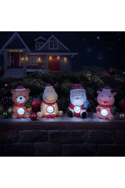 North Pole Solar Christmas decoration – cool white LED – 4 models – 6 x 5 x 10 cm