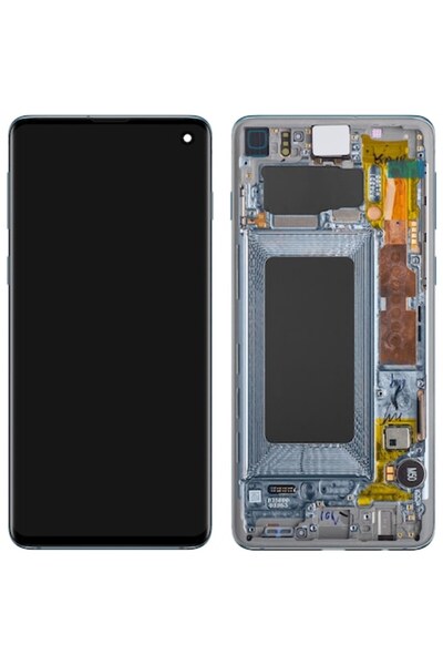Samsung Galaxy S10 (G973) Display & Touchscreen with Frame, Prism Blue - GH82...