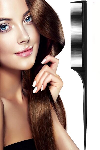 MasterCar Carbon Plastic Handle Crepe Hair Parting Comb Antistatic Crepe Comb