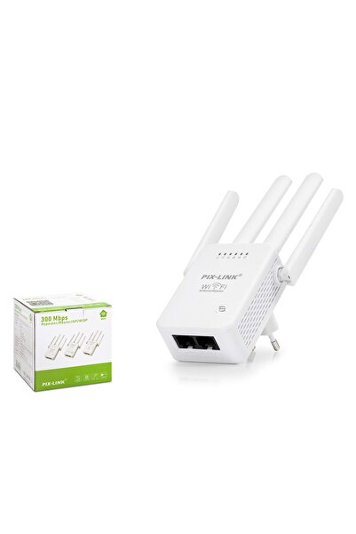 pixlink WR47D4Q WiFi Repeater Router Access Point 300 Mbps Beyaz