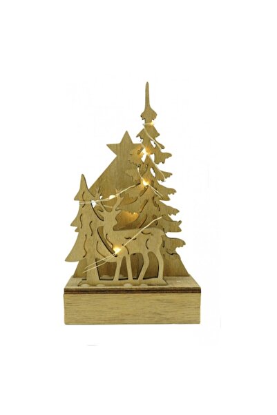 Danex Decorațiune luminoasă, scenă de iarnă, dimensiune 11x5x19 cm, maro